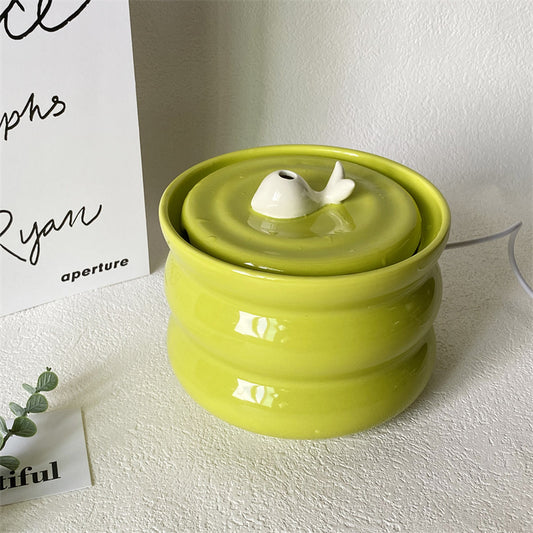 Fuente de Agua Automática para Gatos con Circulación Cerámica Milk Fufu
