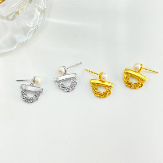 Aretes de Perlas Naturales Diseño Premium