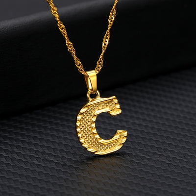 Collar con Colgante de 26 Letras Chapado en Oro - Image 5