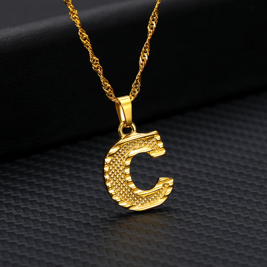 Collar con Colgante de 26 Letras Chapado en Oro - Image 5