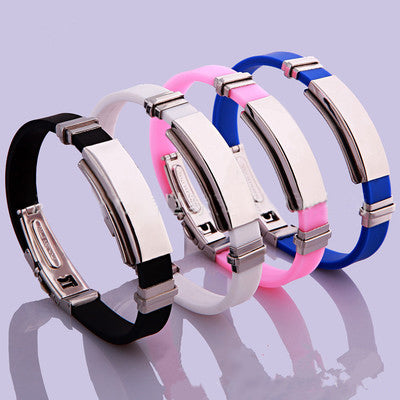 Pulsera de Acero Titanio con Silicona