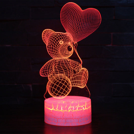 Lámpara Nocturna 3D Oso Adorable - Luz LED Creativa - Image 5