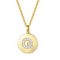Single Studded Letter Necklace Q 925 Plateado