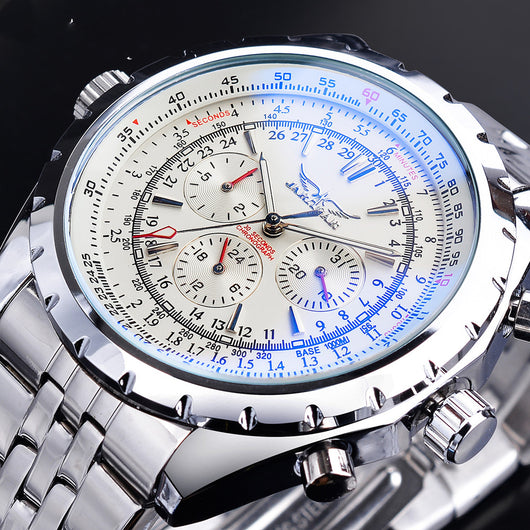 Reloj Automático de Acero Inoxidable para Hombre - Diseño Ejecutivo de Tres Cuerpos