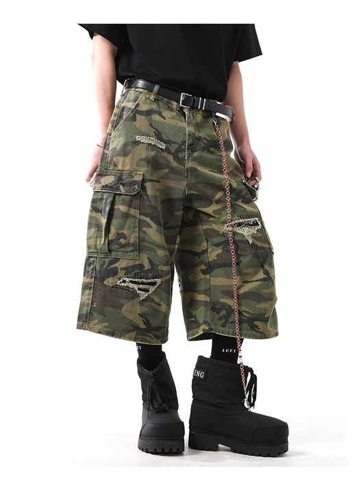 Pantalones Cargo Camuflaje Retro Cortos - Image 9