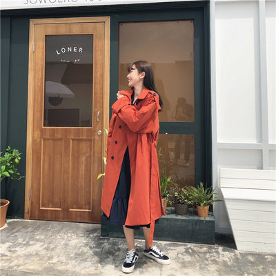 Abrigo Trench Coreano Doble Botonadura Casual - Image 5