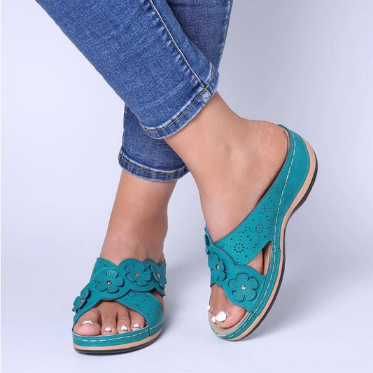 Zapatos Retro Flores con Punta Redonda - Comodidad Máxima - Image 2