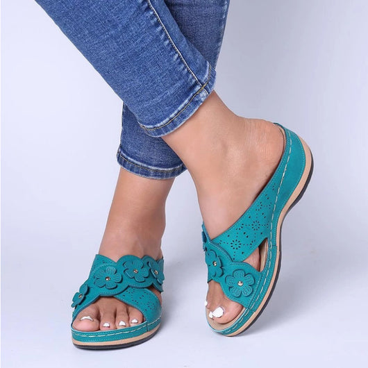 Zapatos Retro Flores con Punta Redonda - Comodidad Máxima - Image 2