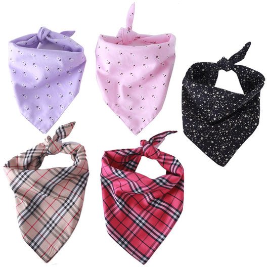 Pañuelo Triangular Doble de Algodón para Mascotas