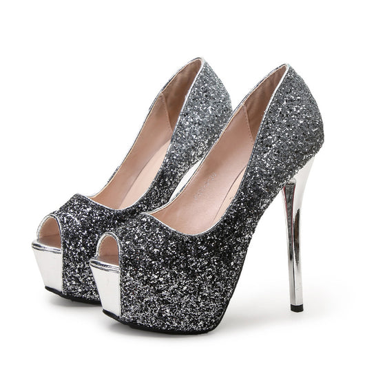 Tacones Plataforma Stiletto Degradé con Lentejuelas y Punta Abierta - Image 11