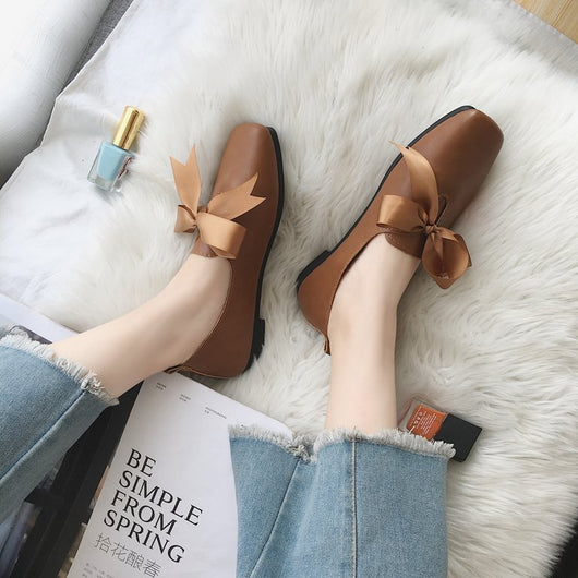 Zapatillas Bailarina Punta Cuadrada con Moño - Cómodas y Elegantes - Image 2
