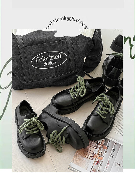 Zapatos Casuales de Cuero con Plataforma Elevadora para Hombre Big Head Derby - Image 24