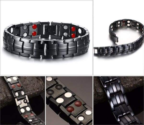 Pulsera Magnética de Germanio para Hombre y Mujer - Acero Inoxidable