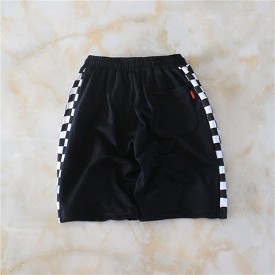 Shorts de Algodón a Cuadros Blanco y Negro - Image 6