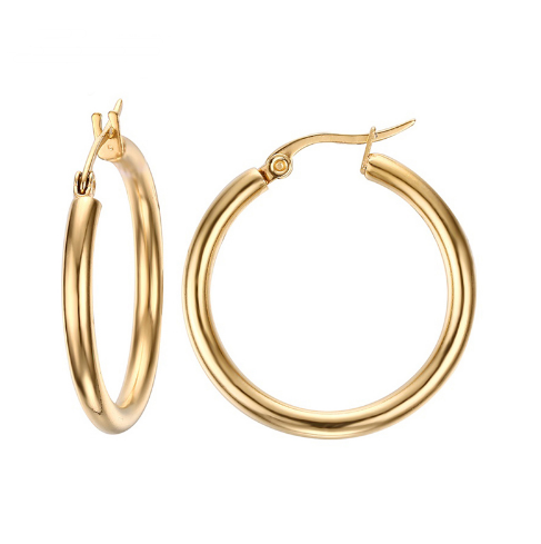 Aretes Grandes de Acero Inoxidable Llamativos
