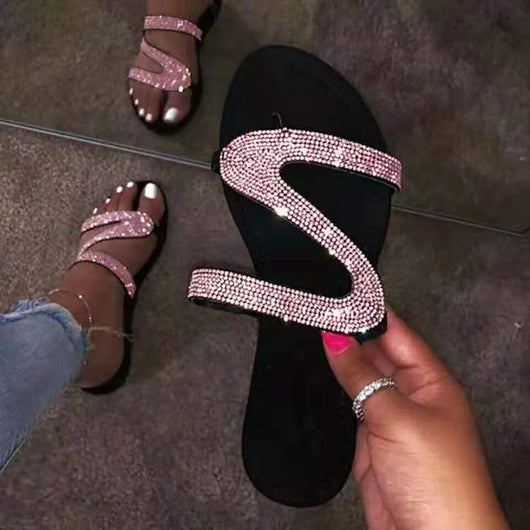 Sandalias Planas de Diamantes - Comodidad y Elegancia - Image 5