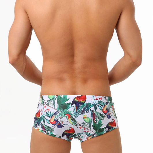 Bóxer de Baño Hombre con Estampado Floral y Aves - Image 10