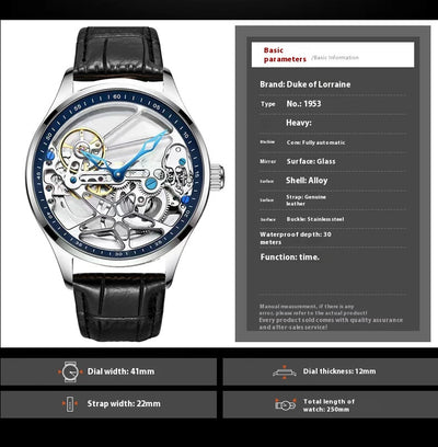 Reloj Mecánico Automático de Cristal Doble - Image 15