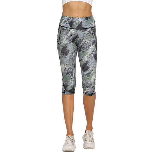 Leggins Deportivos Mujer con Estampado Floral y Bolsillos Funcionales - Image 5