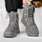 Botas Cálidas Acolchadas de Algodón con Forro Polar para Hombre