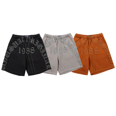 Shorts de Sudadera Casual con Letras en Espuma para Hombre - Image 19