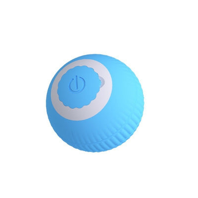 Two pink smart cat toy balls with ridged texture and a power button, offering 60 minutes of play on a full charge. - Image 4