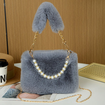 Bolso Bandolera de Peluche con Cadena de Moda - Image 16