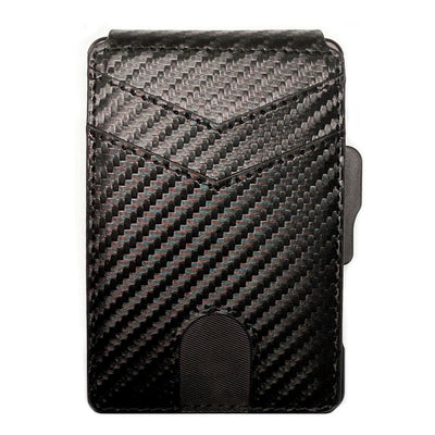 Cartera Hombre Portacédulas Gran Capacidad Fibra Carbono Metal - Image 21