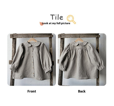 Blusa Princesa Niña Cuello Muñeca Algodón y Lino - Image 15