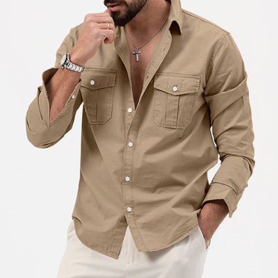 Camisa Casual de Manga Larga para Hombre