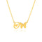 Butterfly pendant letter necklace O