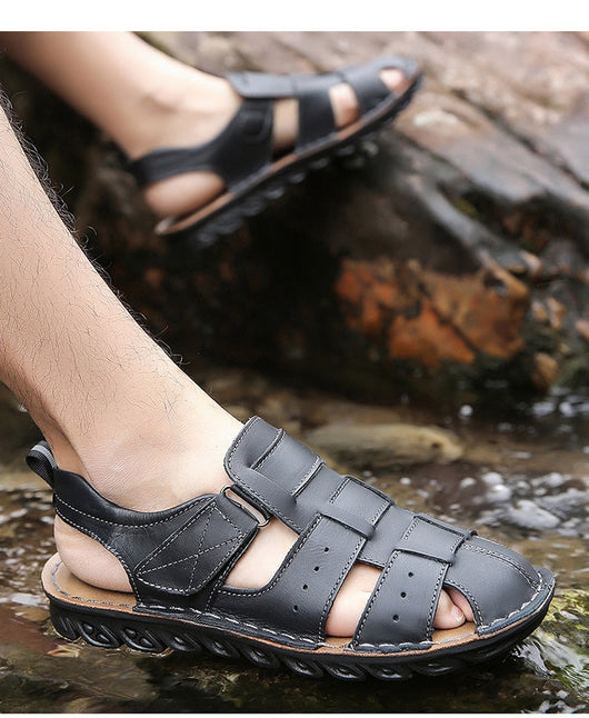 Sandalias de Cuero para Hombre con Suela Suave Antideslizante - Image 9