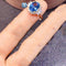 Ladies Fashion Personality Natural Blue Topaz Ring 1style