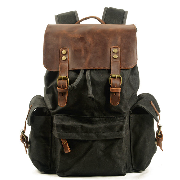 Mochila Casual para Hombre de Lona Encerada - Estilo Moderno con Compartimento para Laptop - Image 6