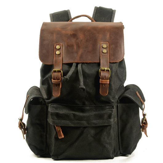 Mochila Casual para Hombre de Lona Encerada - Estilo Moderno con Compartimento para Laptop - Image 6