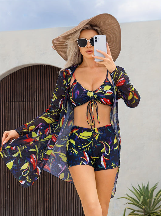 Traje de Baño Hombre y Mujer - Bóxer Bikini Tres Piezas Estilo Moderno - Image 31