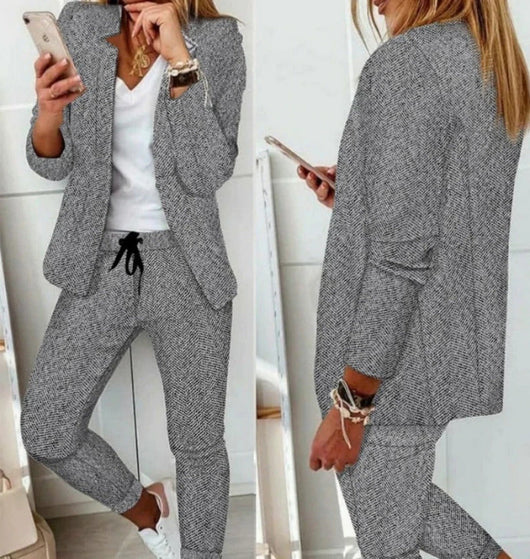 Pantalón Recto a Cuadros para Mujer - Traje Casual Moderno - Image 5