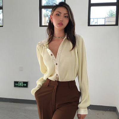 Camisa Manga Larga de Diseño Versátil - Estilo Minimalista Sofisticado - Image 9