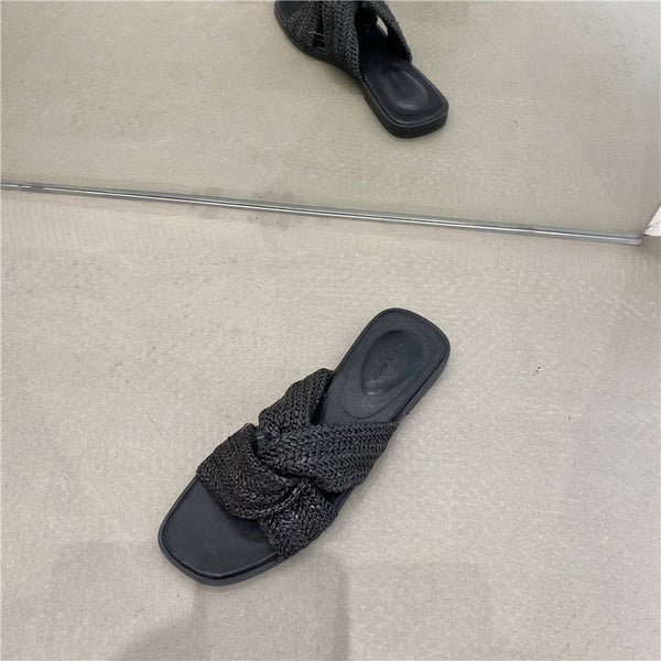Sandalias y Pantuflas Cruzadas Verano Temprano