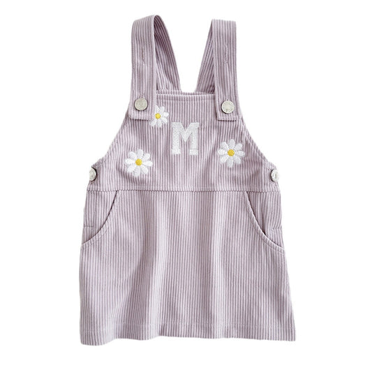 Falda Suspender con Bordado de Lavanda para Niña - Primavera y Otoño - Image 5