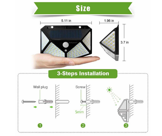 Lámpara de Pared con Sensor de Movimiento para Exterior - Image 5