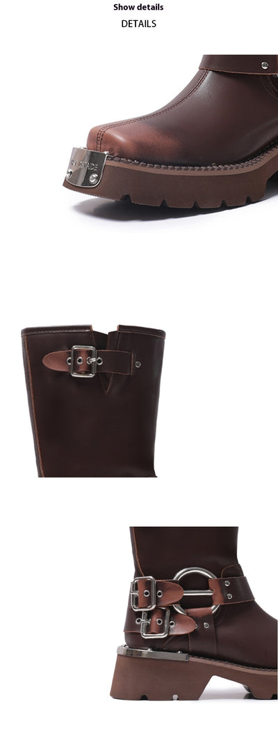 Botas Vaqueras Marrones con Tacón Elevador - Estilo Western Versátil - Image 12