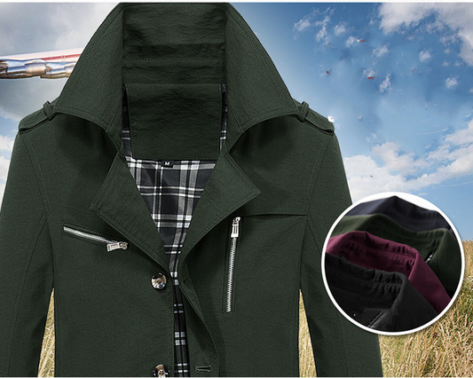 Chaqueta de Trabajo Casual Solido con Solapa para Hombre - Image 2