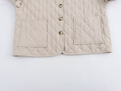Chaqueta de Otoño e Invierno en Mezcla de Lino y Algodón para Mujer - Image 17