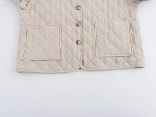 Chaqueta de Otoño e Invierno en Mezcla de Lino y Algodón para Mujer - Image 17