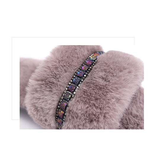 Pantuflas Peluche con Strass Antideslizantes para Interiores y Exteriores - Image 16