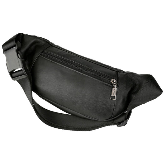 Bolsa de Cintura Deportiva Premium en Cuero Genuino para Hombre