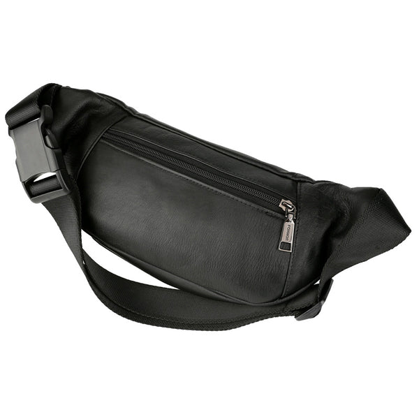 Bolsa de Cintura Deportiva Premium en Cuero Genuino para Hombre