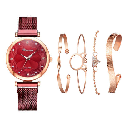 Pulsera Reloj de Cuarzo con Cierre Magnético - Set de 5 Piezas - Image 5