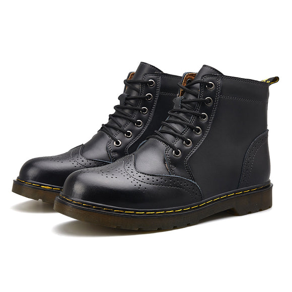 Botas Martin de Invierno Impermeables para Hombre con Caña Alta